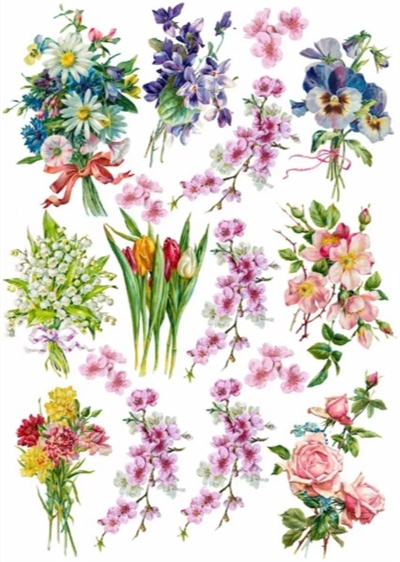 Transferark Buketter A4 ark