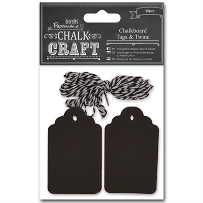 Chalkboard tags, 20 stk - leveres til døren fra Aktivslivern.dk